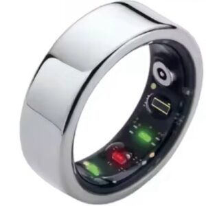 Silver Tone Smart Ring NWT Size 9 Fitness Health Tracker